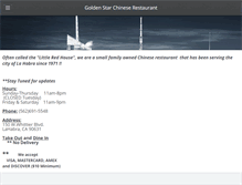 Tablet Screenshot of goldenstarchineserestaurant.org